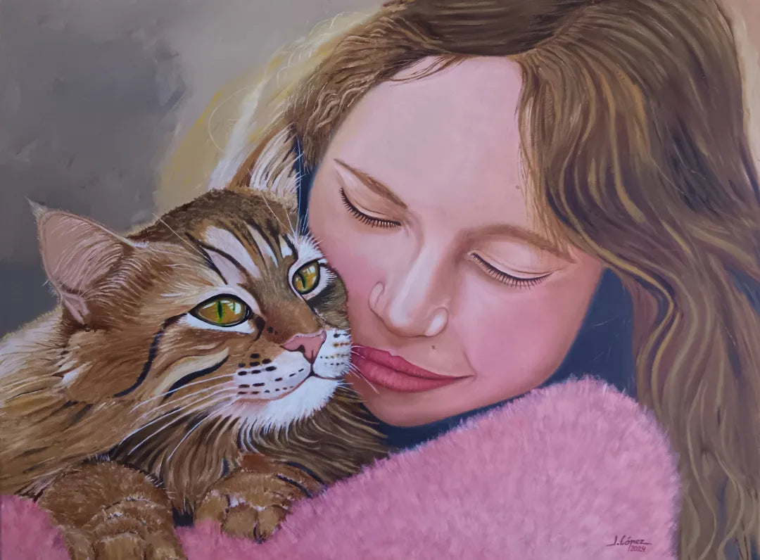 Cuadro al óleo - Mi Gatito