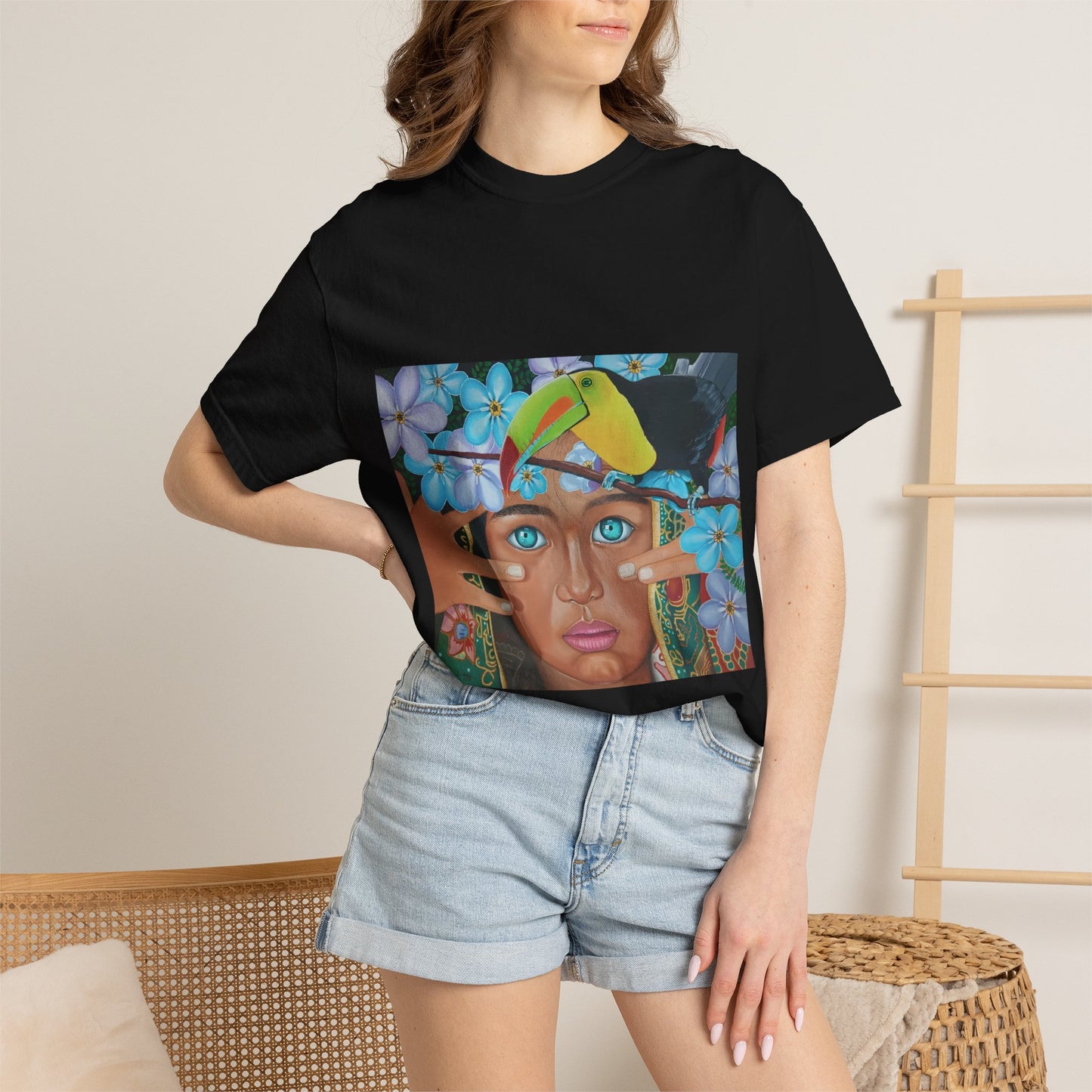 T-Shirt — Floral Girl - C (Printify)