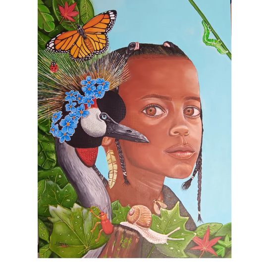 Cuadro al óleo - Africana Paraíso